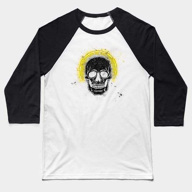 Holy Skull Baseball T-Shirt by anextphilosophy